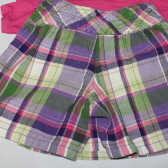 Girls Gymboree Plaid Shirt pants/Pink tank top - Picture 13 of 13